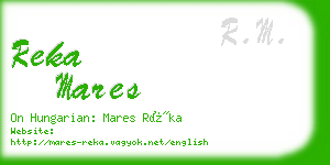 reka mares business card